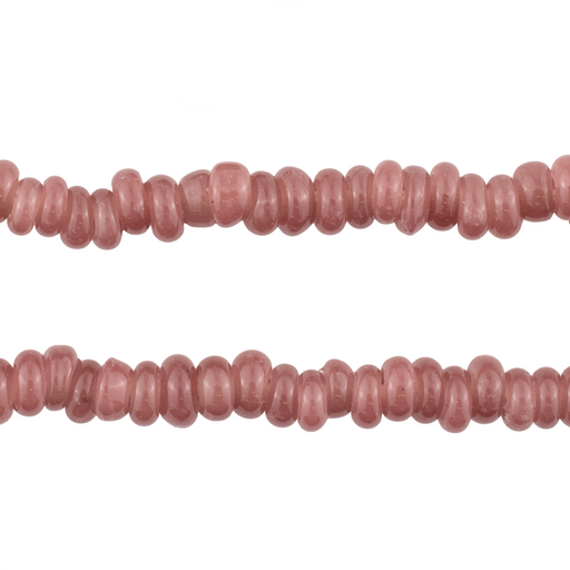 Mauve Purple Java Glass Donut Beads (6mm)