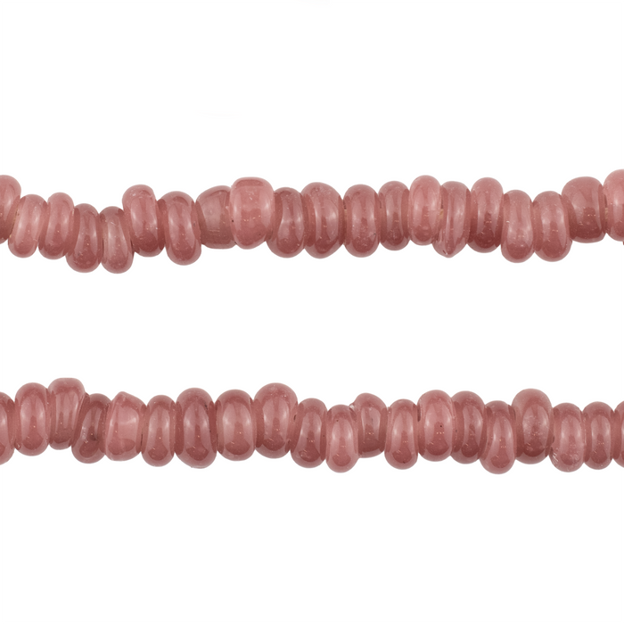 Mauve Purple Java Glass Donut Beads (6mm)