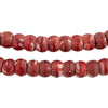 Red & White Swirl Padre Beads (9mm)