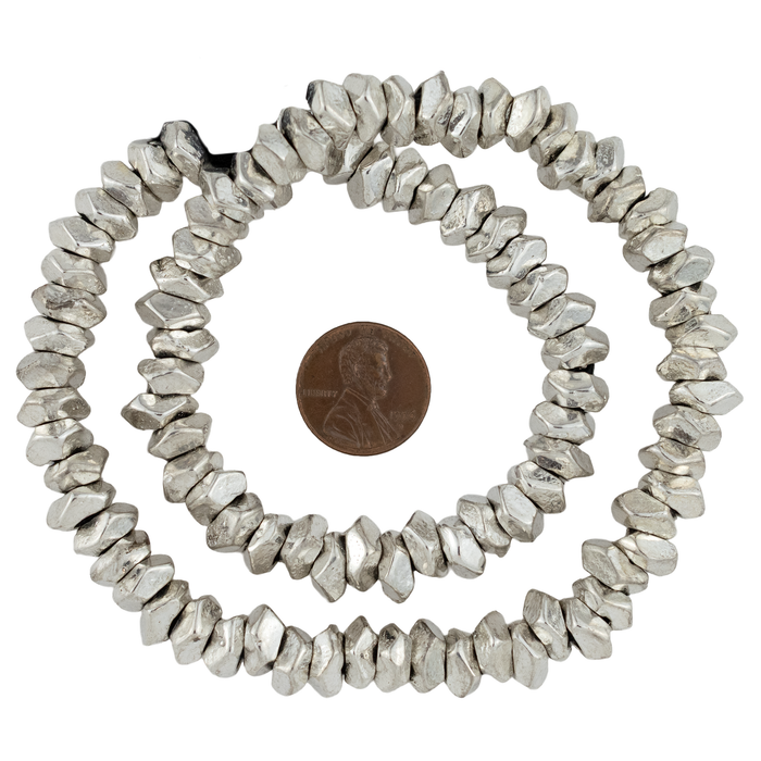 Shiny Silver Faceted Ring Beads (10mm)