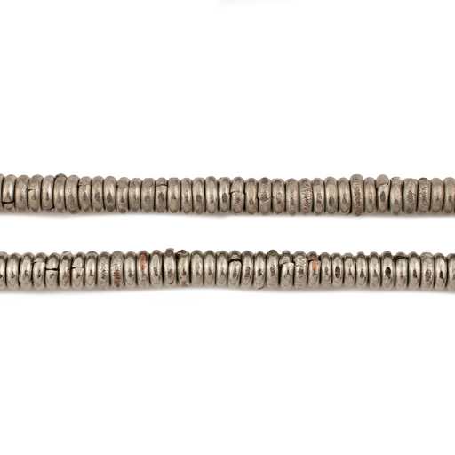 Kenya White Metal Heishi (5mm)