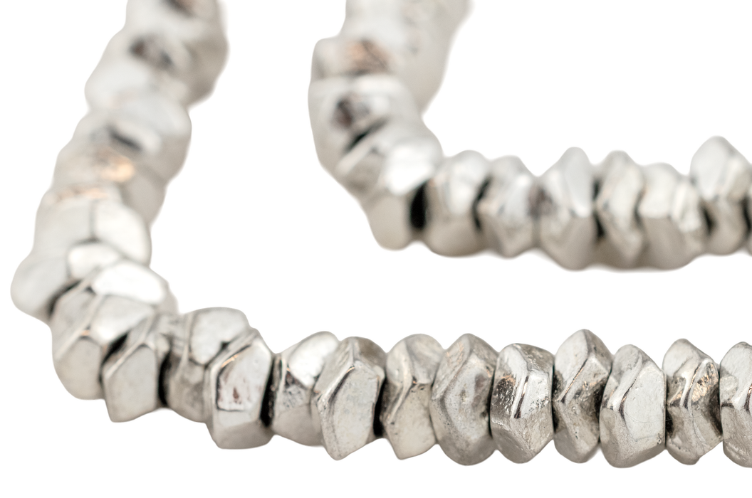 Shiny Silver Faceted Ring Beads (10mm)