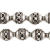 Antiqued Silver Kashmiri Braided Oval Beads (18x14mm)