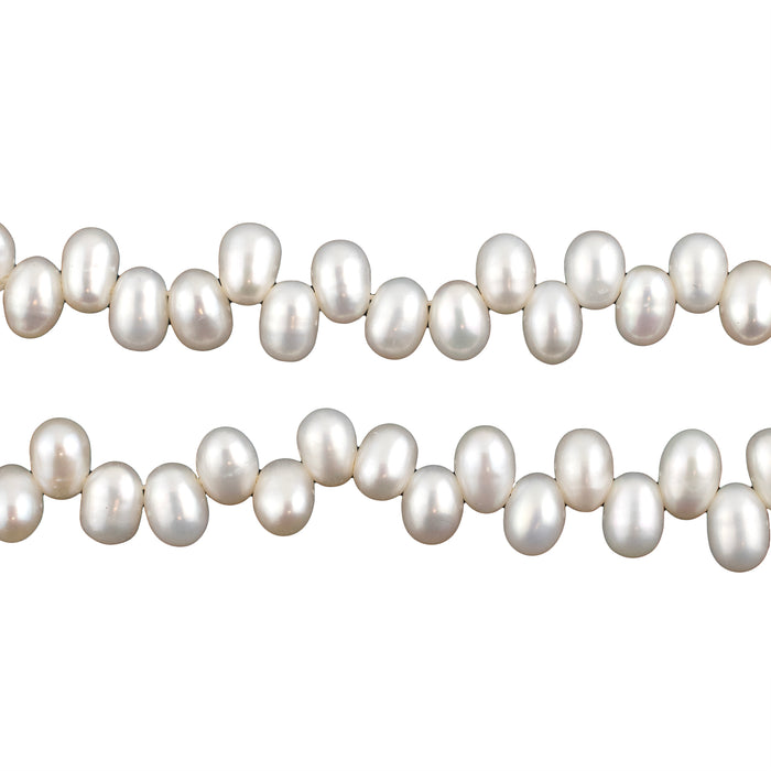 Top-Drilled Potato-Shaped Vintage Japanese Pearl Beads (5x7mm)