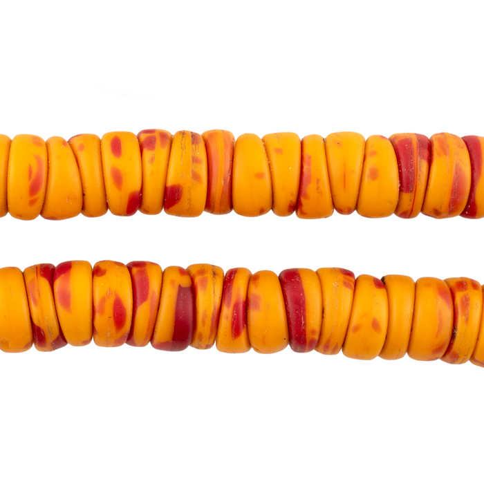 Orange Vintage Kakamba Prosser Beads (10mm) #17238