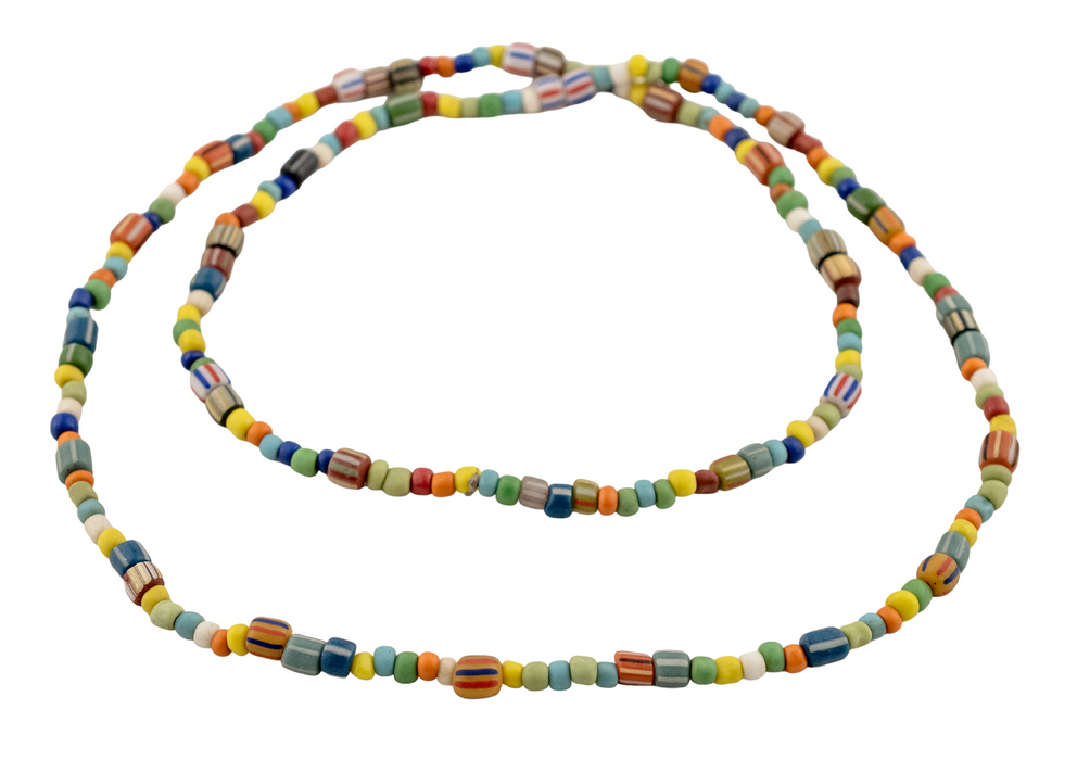 Rainbow Medley of Java Glass Beads (4-6mm)