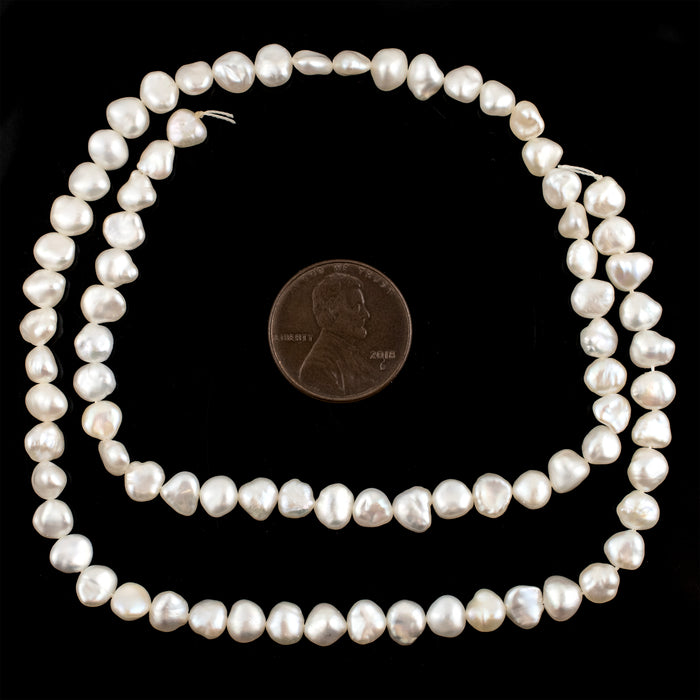 White Nugget Vintage Japanese Pearl Beads (4-6mm)