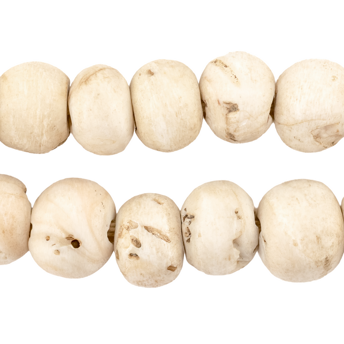 Vintage-Style Naga Conch Shell Mala Beads (15mm)