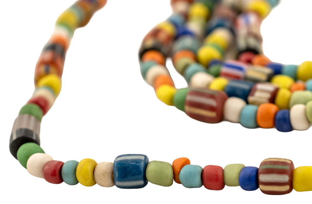 Rainbow Medley of Java Glass Beads (4-6mm)