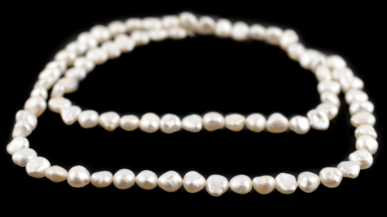 White Nugget Vintage Japanese Pearl Beads (4-6mm)