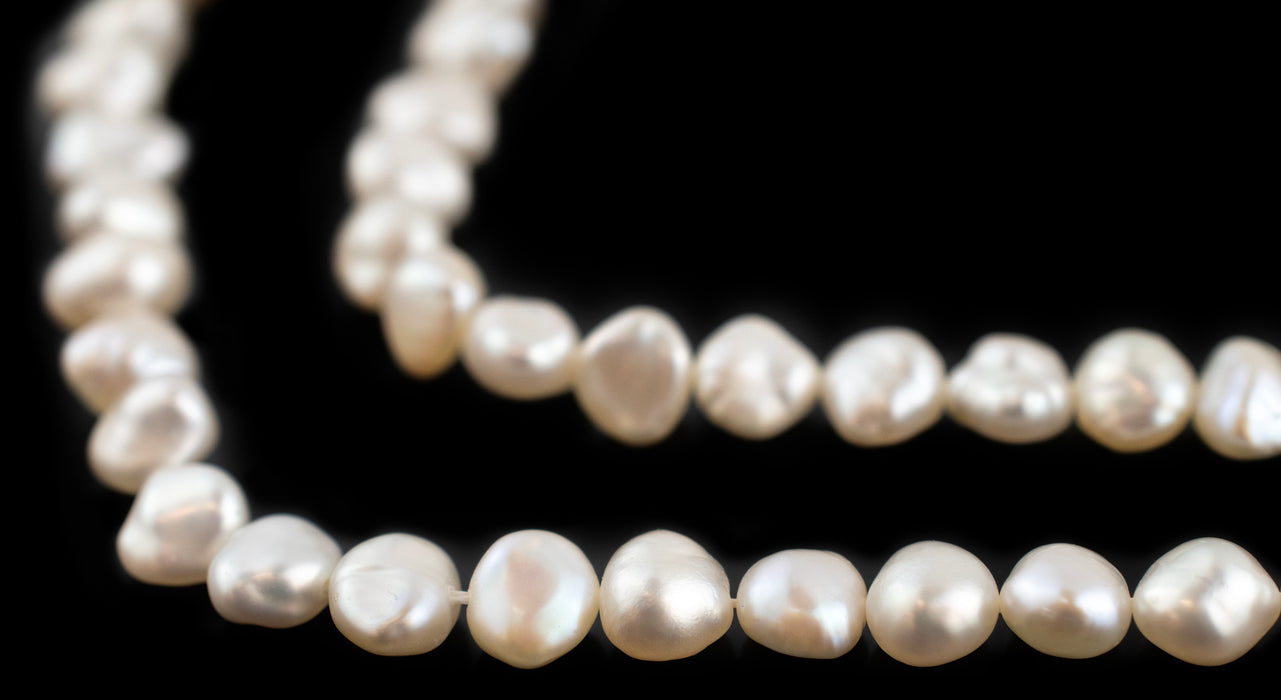 White Nugget Vintage Japanese Pearl Beads (4-6mm)