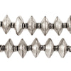Antiqued Silver Fancy Saucer Beads (11x16mm)
