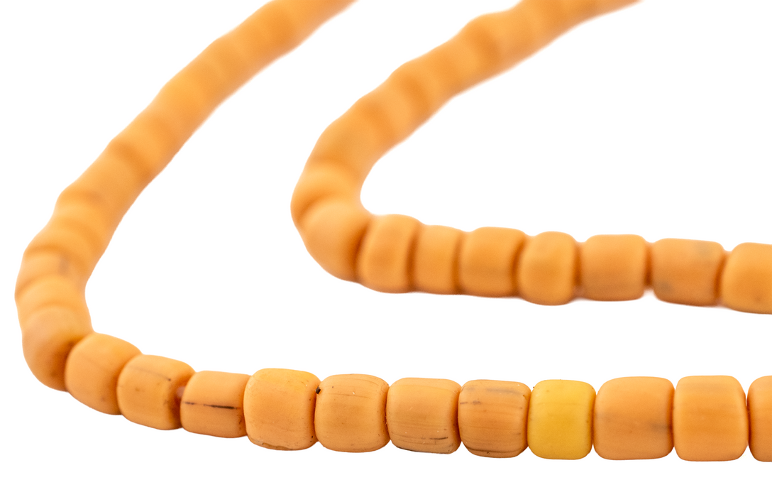 Pastel Orange Java Glass Beads