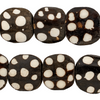 Polkadot Batik Bone Beads (Circular)