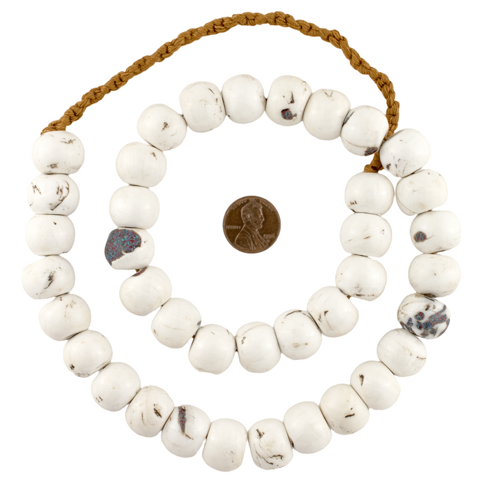 Inlaid Round Naga Conch Shell Beads (18mm)