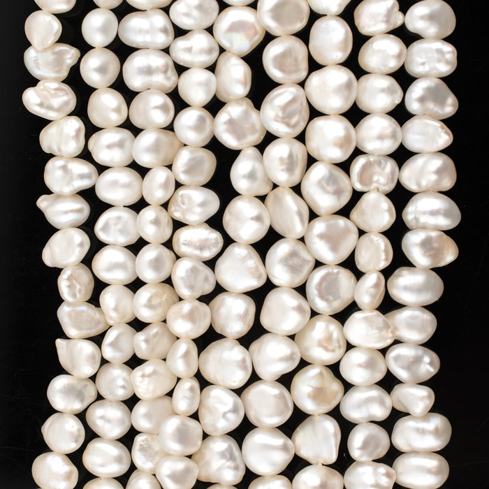 White Nugget Vintage Japanese Pearl Beads (4-6mm)