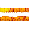 Orange & Red Vintage Kakamba Beads (10mm) #17240