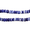 Dark Blue & White Swirl Padre Beads (7mm)