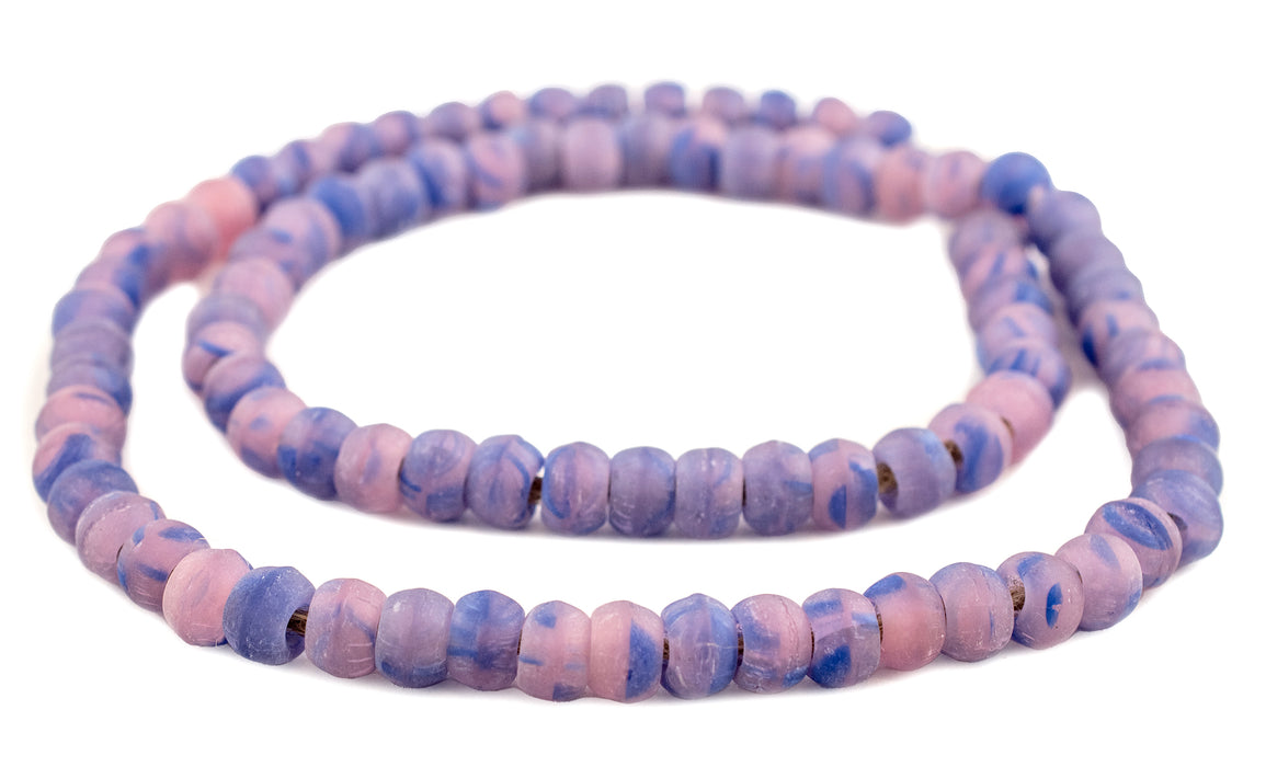 Pink & Blue Swirl Padre Beads (9mm) - The Bead Chest
