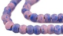 Pink & Blue Swirl Padre Beads (9mm) - The Bead Chest