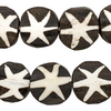 Starfish Design Batik Bone Beads (Circular)