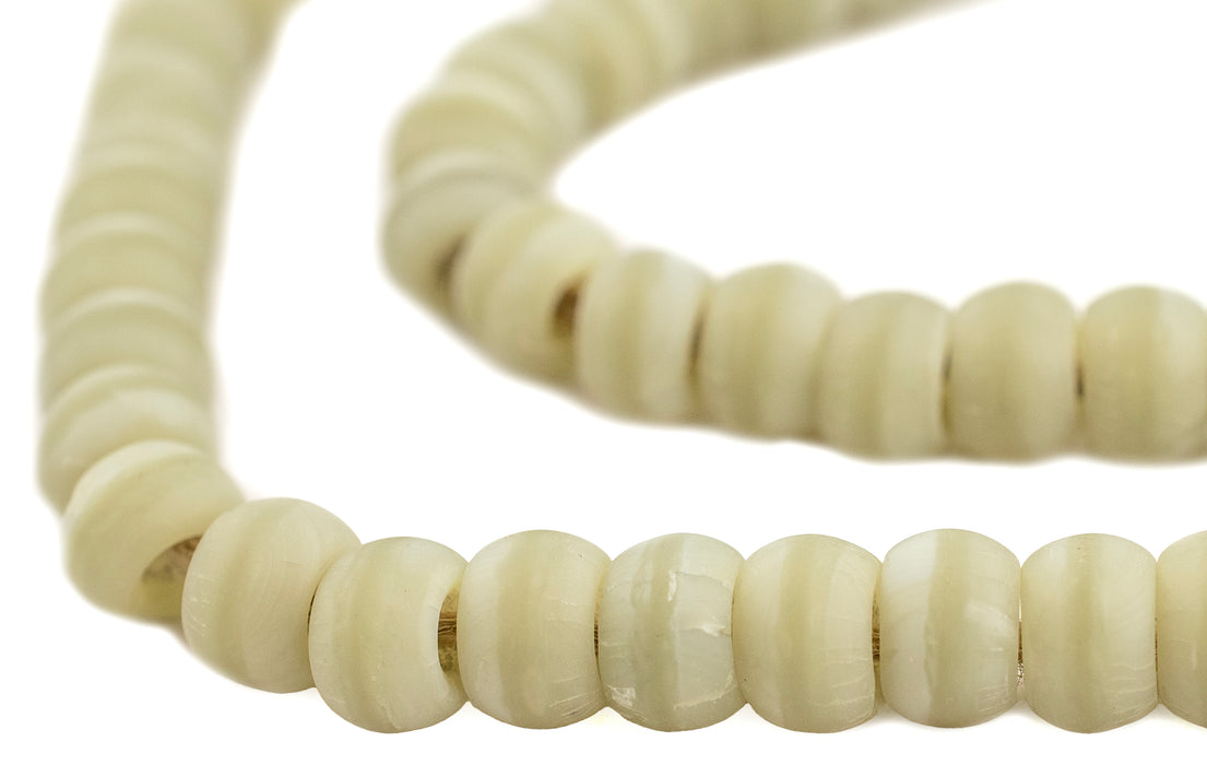 Beige Yellow Padre Beads (9mm) - The Bead Chest