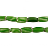 Bright Green Striped Watermelon Chevron Beads