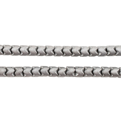 Silver Non-Magnetic Hematite Snake Beads (5mm) - The Bead Chest
