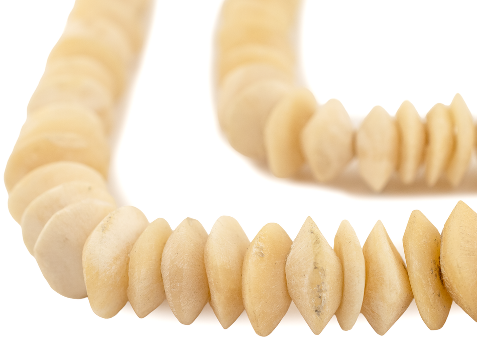 Graduated Camel Bone Saucer Beads (17-27mm)