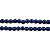 Vintage Round Dark Lapis Lazuli Beads (5mm)