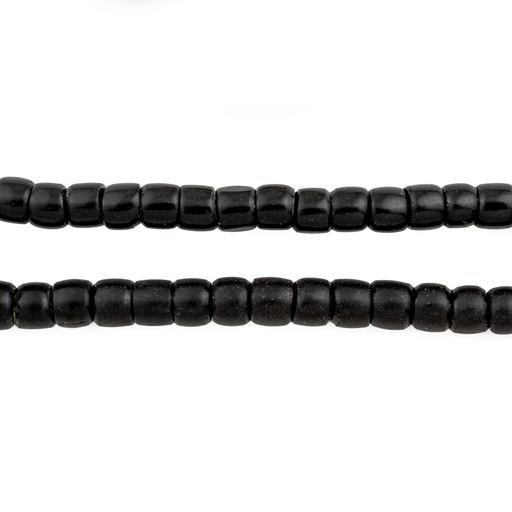Old Black Kenya Turkana Beads - The Bead Chest