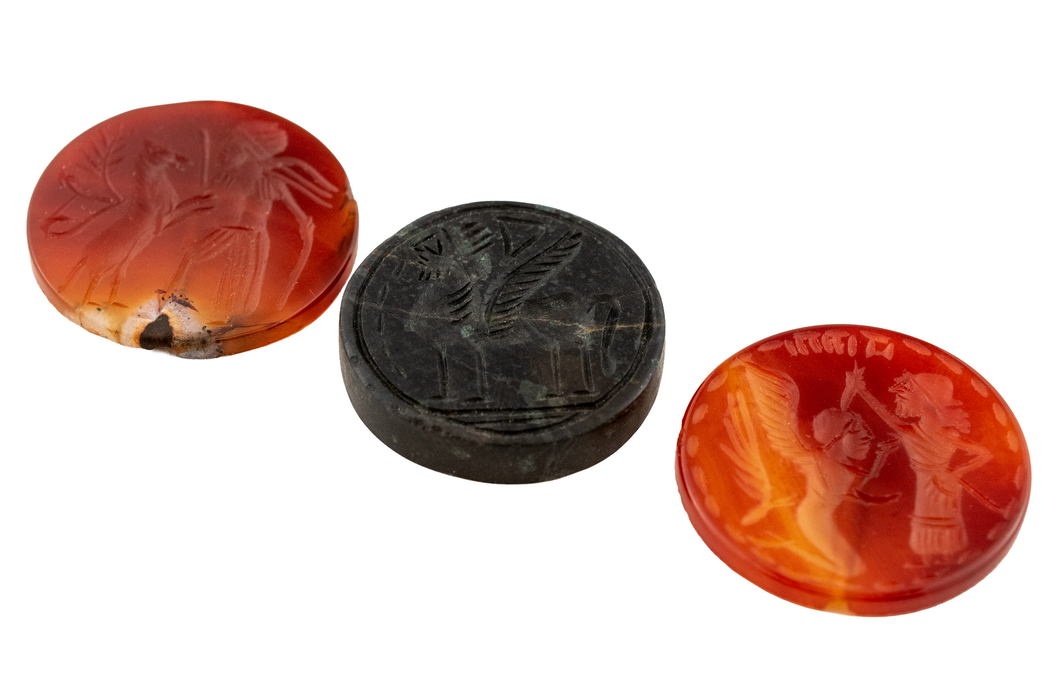 Premium Afghan Carved Stone Cabochons (Set of 3) #17314