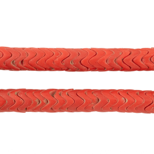 Glass Snake Beads, Coral Color (9mm)