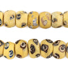 Antique Venetian Cylinder Eye King Beads (Light Yellow)