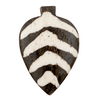 White Zebra Batik Bone Arrow Pendant (38x25mm)