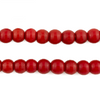 Vermilion Red Round Ethiopian Padre Beads