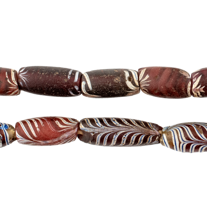 Antique Venetian Feather Beads