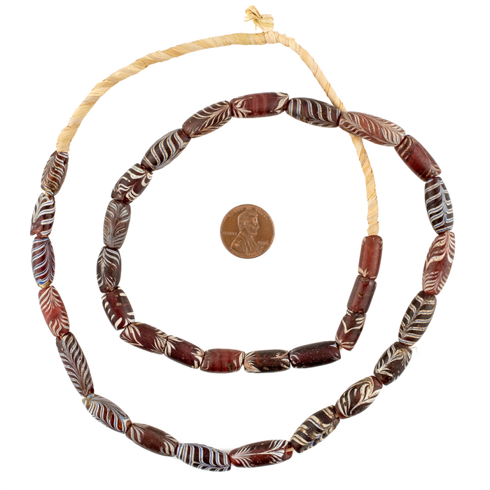 Antique Venetian Feather Beads