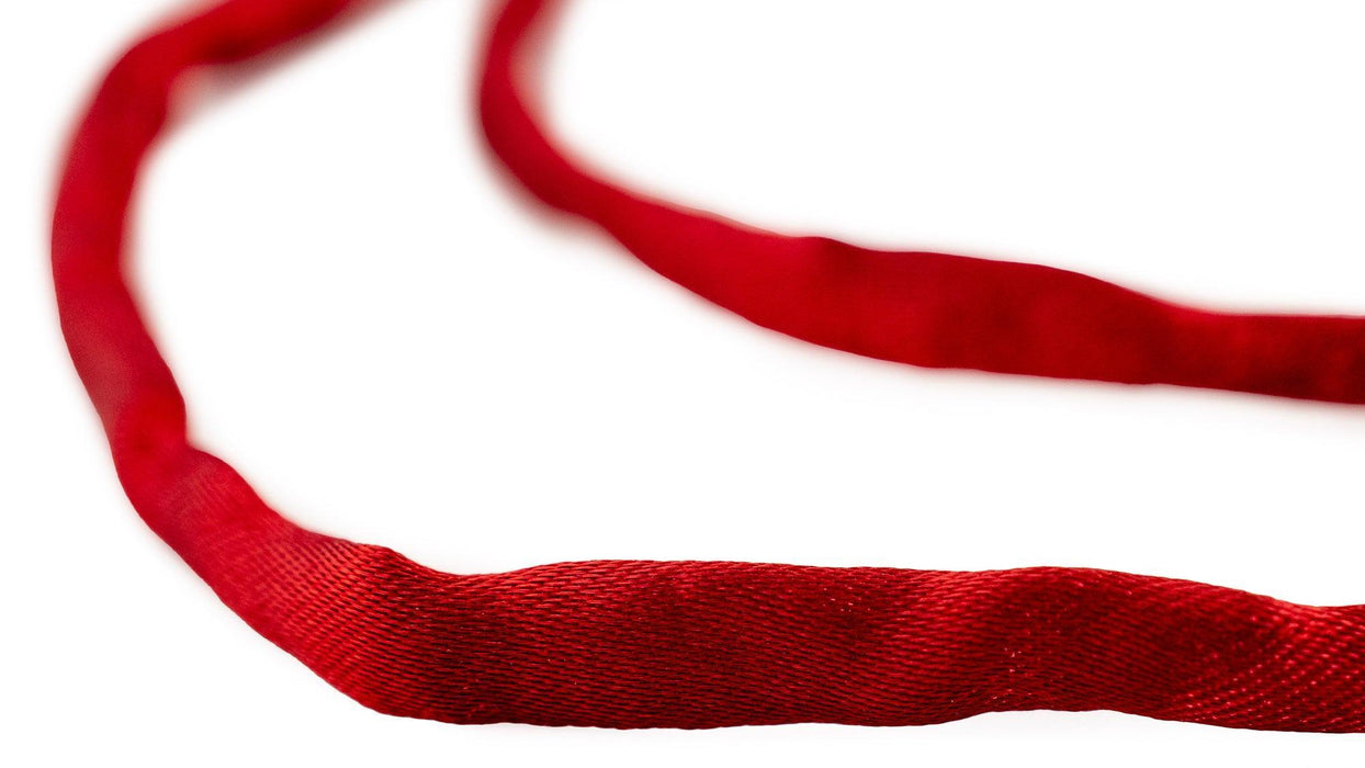 6mm Crimson Red Premium Fabric Cord (16ft)