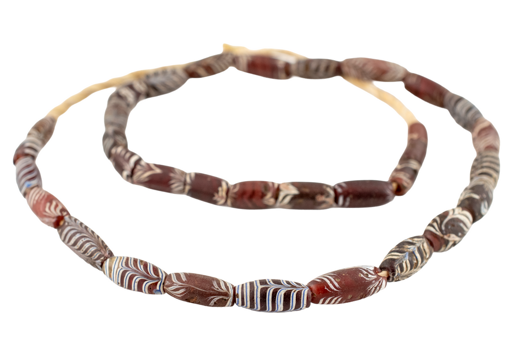 Antique Venetian Feather Beads