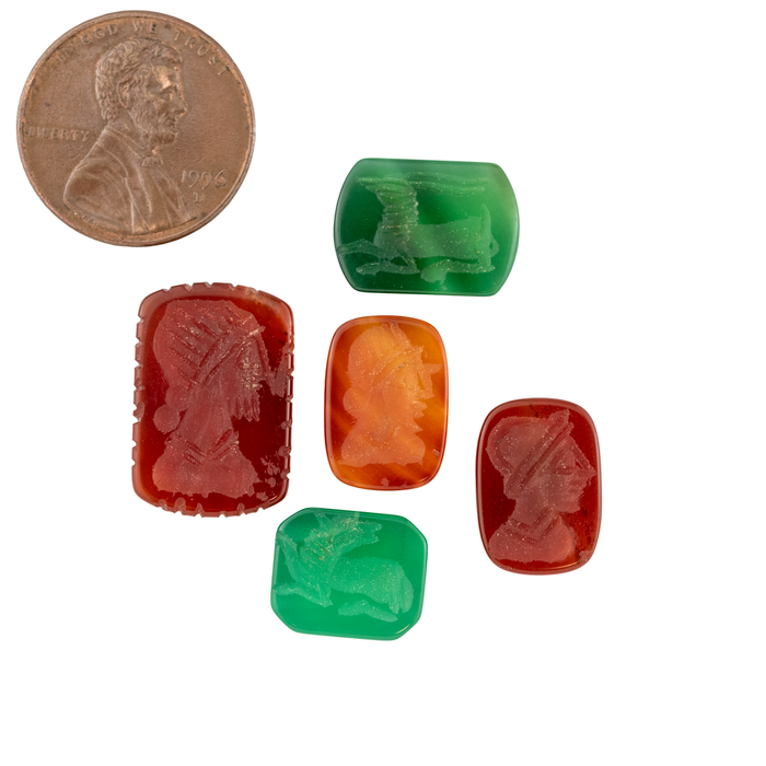 Carved Stone Cabochons (Set of 5) #17307