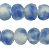 Blue Swirl Recycled Glass Beads (18mm)