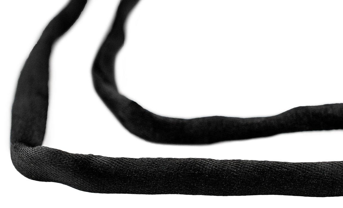 6mm Jet Black Premium Fabric Cord (16ft)