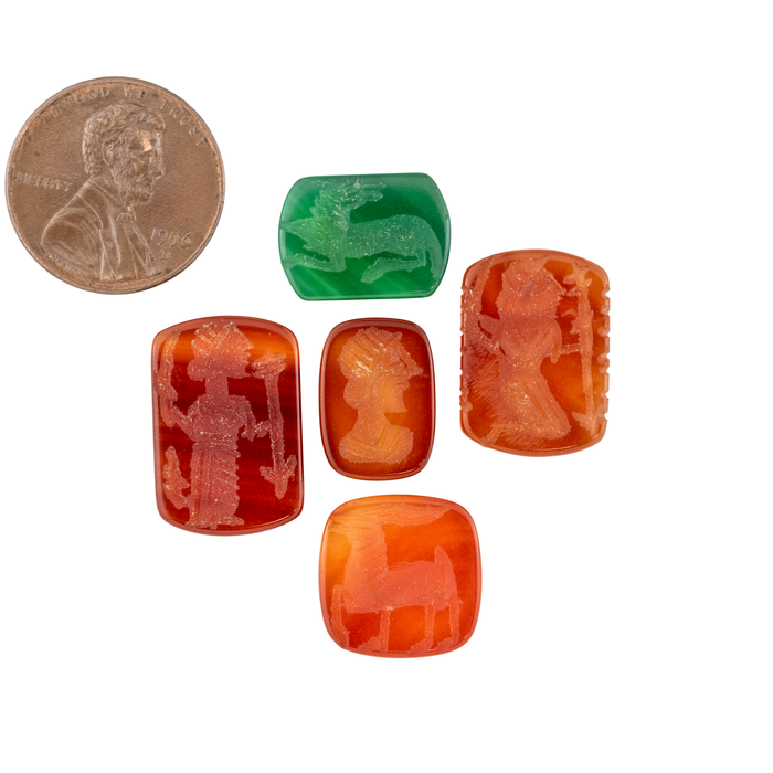 Carved Stone Cabochons (Set of 5) #17306