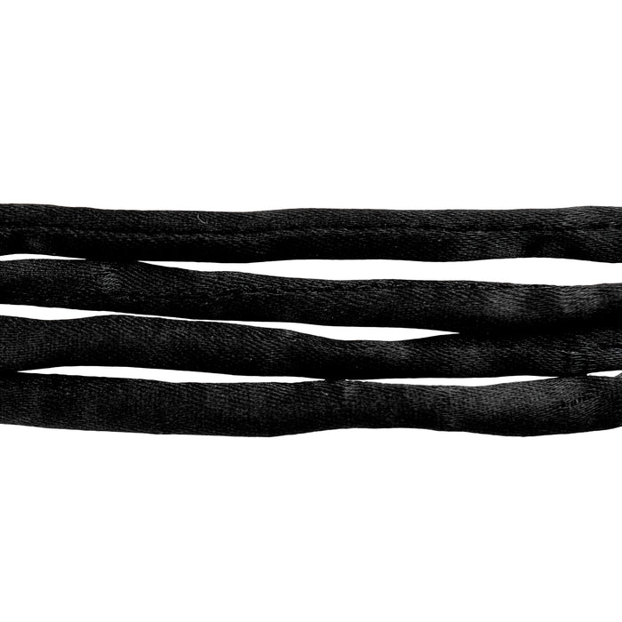 6mm Jet Black Premium Fabric Cord (16ft)