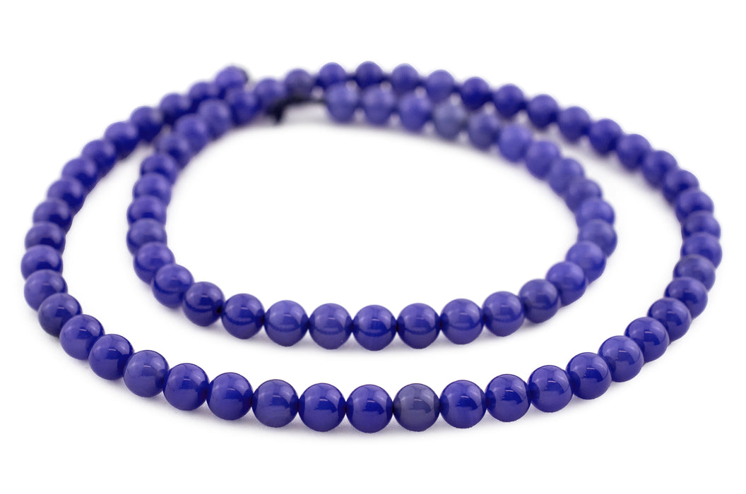 Round Vintage Chalcedony Agate Beads (5mm)