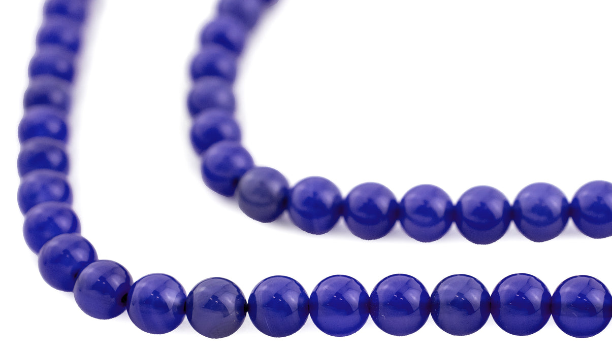 Round Vintage Chalcedony Agate Beads (5mm)