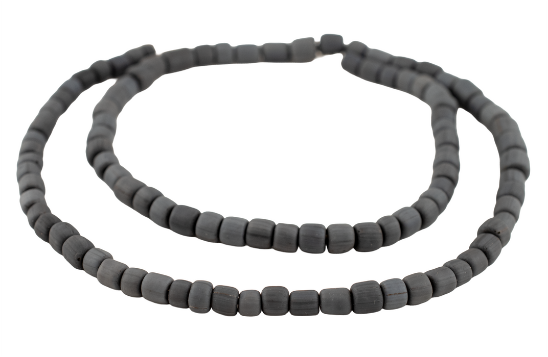 Dark Grey Java Glass Beads (6-8mm)