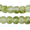 Dark Green Swirl Recycled Glass Beads (14mm)
