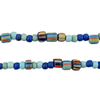 Medley of Blue Java Glass Beads (4-6mm)